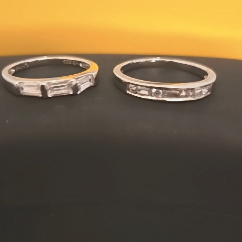 Elegant Sterling Silver Band Ring Set